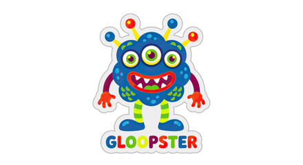 Fototapeta premium Cute Cartoon Monster Character Illustration