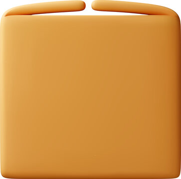 3d illustration of cardboard box or parcel