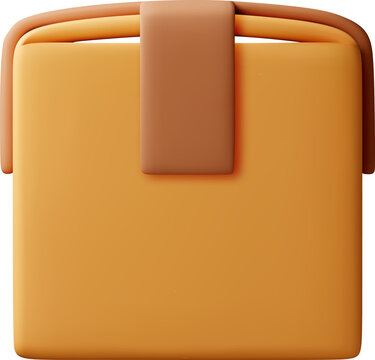 3d illustration of cardboard box parcel