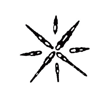 Light burst sparkle monochrome single object illustration transparent