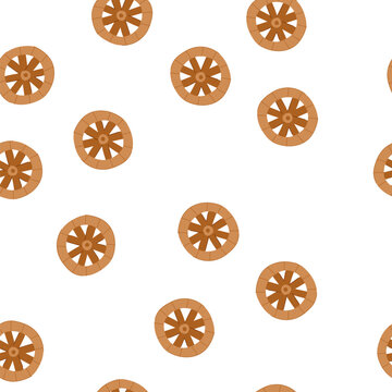 pattern old wheel ancient cartoon. stone wagon, wooden vintage, wood antique old wheel ancient sign. seamless symbol vector illustration