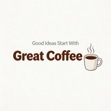 Coffee cup with idea inspiration text