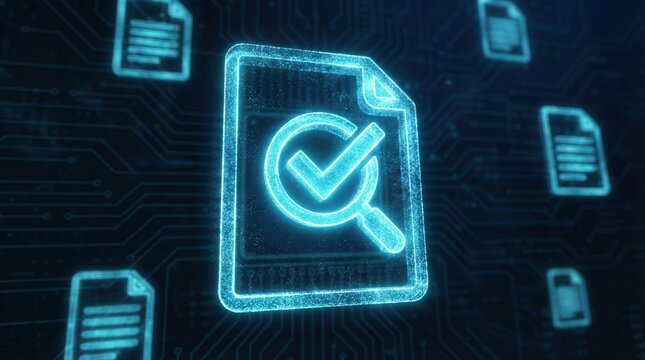 AI document review system shows approval or reject detection for automation in digital file processing