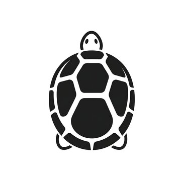 Minimalist turtle shell vector icon for graphic design projects