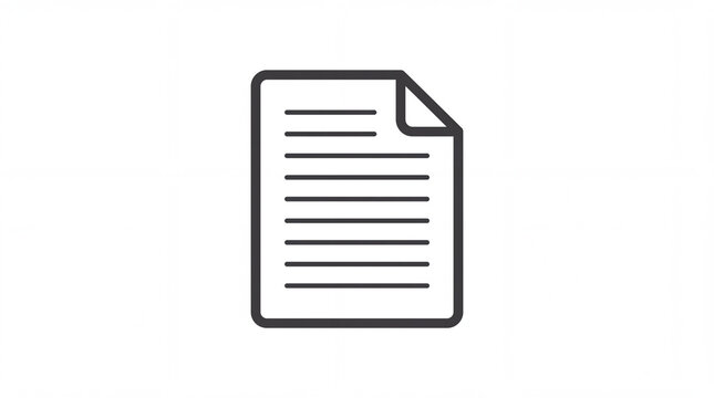 Document icon vector isolated on white background. Paper icon