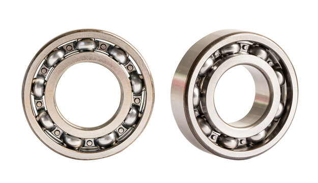 Ball bearing stainless for automotive and industrial isolated on white background.
