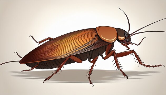 cockroach isolated on white background