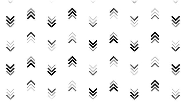 Abstract Chevron Arrow Pattern Motion Background. Animated Black and Grey Chevrons Loop Video