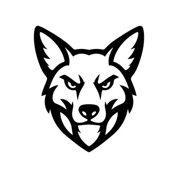 Fierce dhole head mascot vector logo design