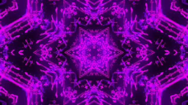 Purple Cyber Fracture Kaleidoscope Abstract Geometric Seamless 4K VJ Loop
