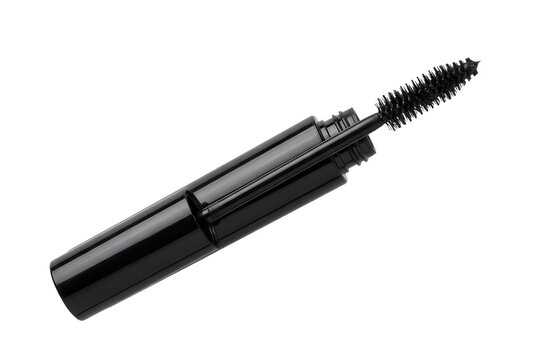 Black mascara wand and applicator tube.