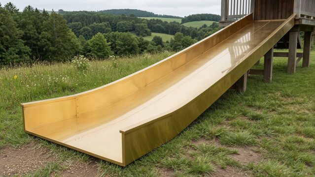 Gold Playground Slide