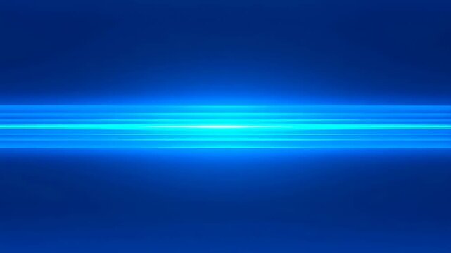 Horizontal blue light streaks pulse and shift smoothly across a dark gradient background. Glowing light adds depth and energy to the animated scene.