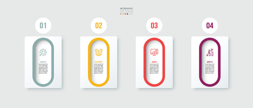 Infographic template business concept with step.