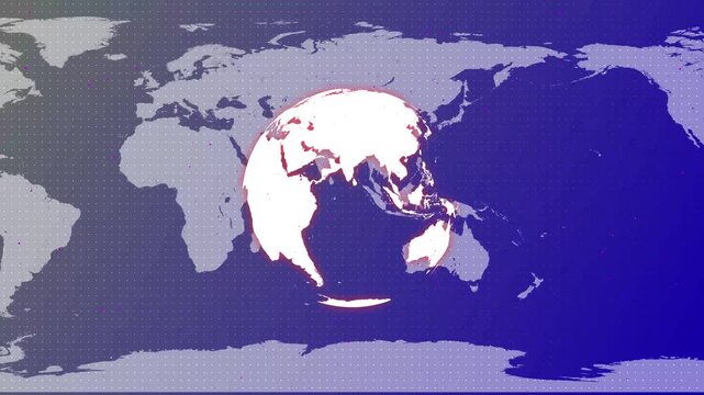 Global earth rotating digital world news Studio background for news report and breaking news. Breaking live news broadcast graphic featuring a rotating blue wireframe globe on a dark background