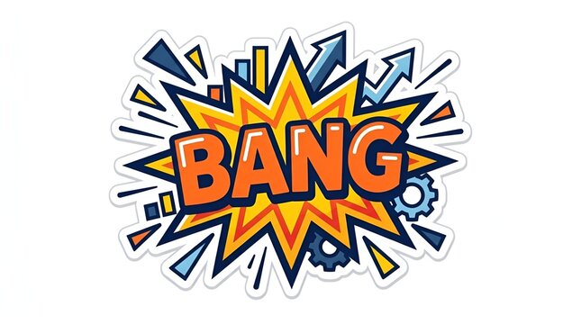 Business growth comic book bang speech bubble with financial icons