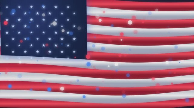 Abstract american flag background with soft bokeh lights for veterans day celebration and patriotic holiday graphic design