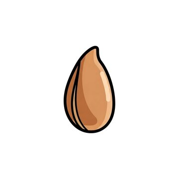 Organic flax seed vector icon for healthy food design