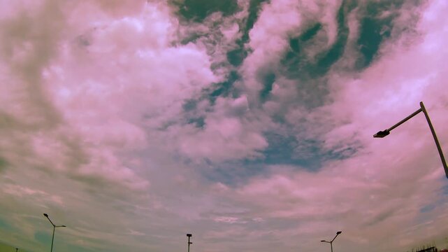 time lapse of clouds in the sky