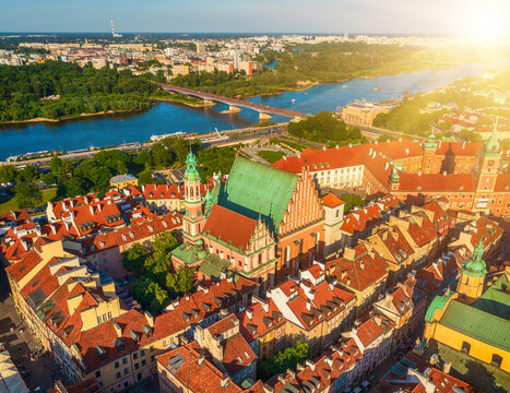 Old city in Warsaw, travel destinations European concept