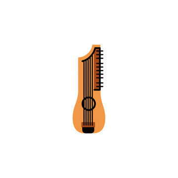 Kantele Harp Lyre Musical Instrument Icon Vector Illustration