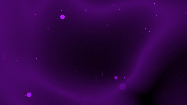 Abstract purple animated background with soft glowing gradients, floating luminous particles, and smooth flowing transitions. Ideal for motion graphics, video backdrops, digital art, and futuristic cr