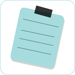 Obraz premium Taped memo pad icon vector illustration isolated on white background