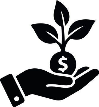 Business investment and financial growth icon