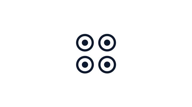Four Square Loading Spinner Animation Rotating Smoothly