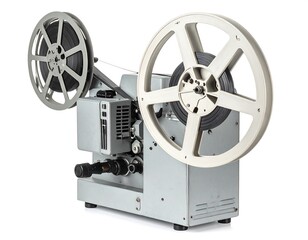 Naklejka premium Film Projector on White.
