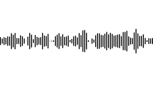 
Audio Wave sound animation. sound equalizer audio sound animated. Bright audio wave digital frequency animation on black background. line audio wave visualization on a transparent background,