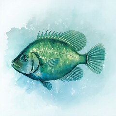 Fototapeta premium Vibrant Aquatic Fish Art Print