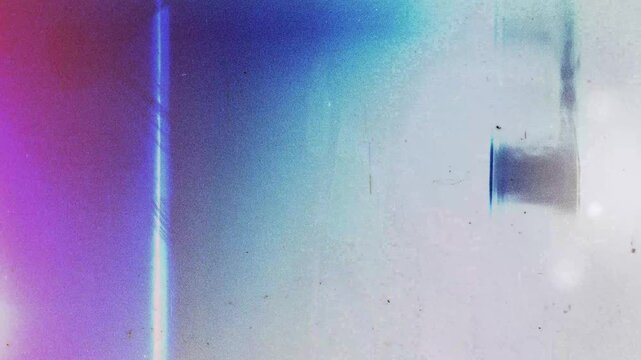 Vintage 8mm Film Strip Light Leak Transition With Color Glow