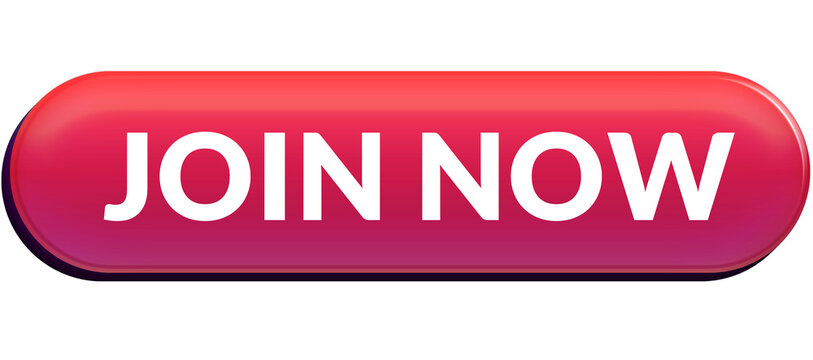 Join Now Glossy Red Pink Rounded CTA Button PNG Transparent Background, Membership Call to Action UI Button