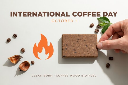 Illustration for International Coffee Day Showcasing the Coffee Supply Chain from Farm to Cup
