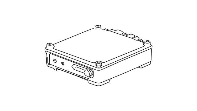 External hard drive isolated on white background.