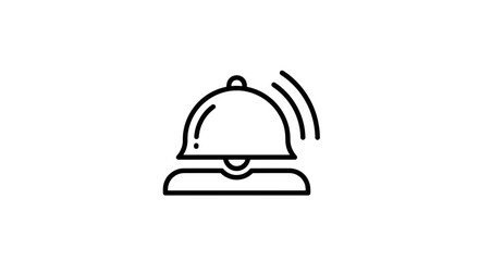 Fototapeta premium Bell Icon, Service Call, Notification Alert, Ringing Bell Symbol, Customer Service Concept