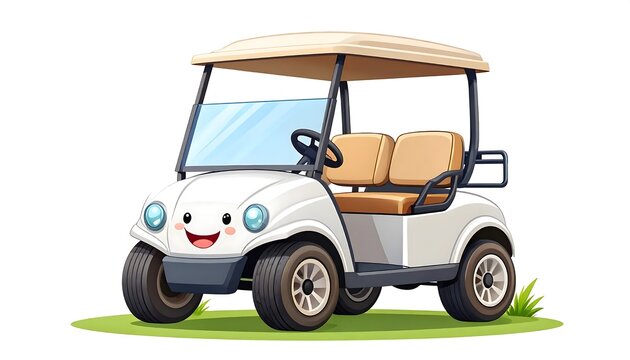 Cute cartoon delivery truck with packages.