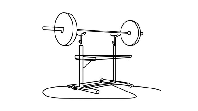 Barbell weightlifting equipment white background.
