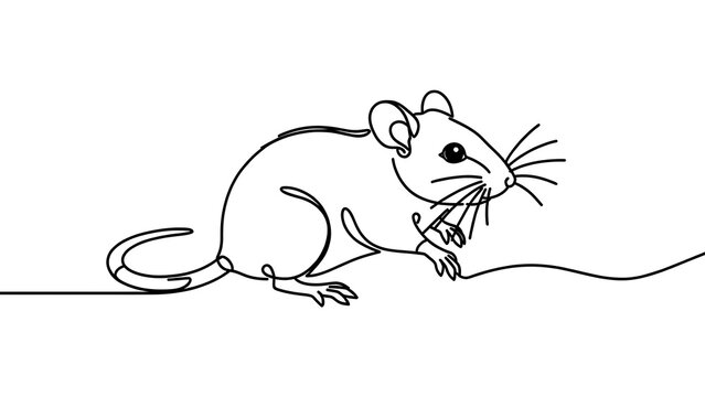 Cartoon mouse eating cheese white background.