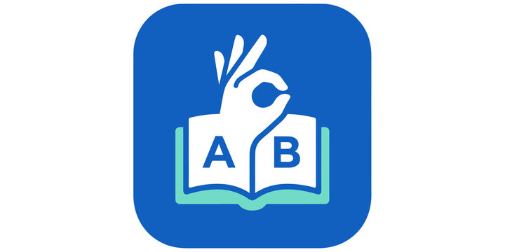 book comparison testing hand gesture icon isolated on transparent background