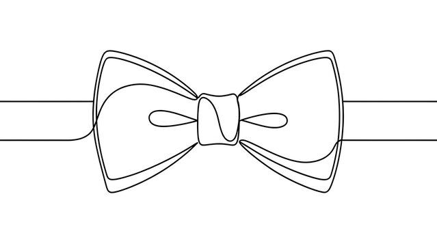 Elegant bow tie illustration on white background.