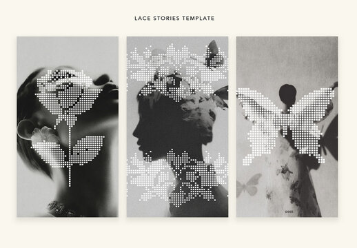 Lace Social Media Stories Template Set