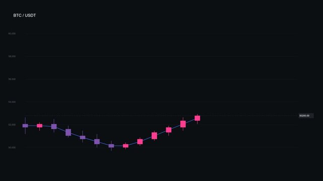 Bitcoin Cryptocurrency Trading Chart Showing Price Movement and Market Analysis Trend