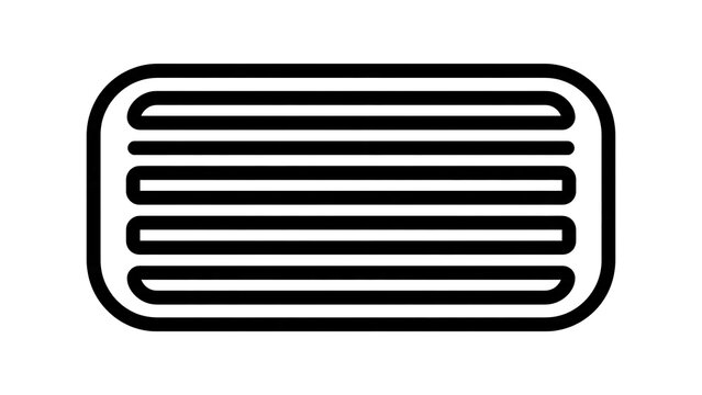 Black grill icon on white background.
