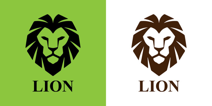 Minimalist Geometric Lion Head Logo Design with Modern Luxury Animal Emblem Vector