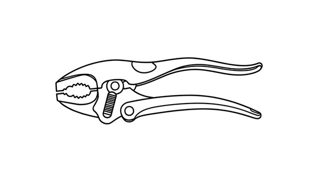 Pliers tool illustration on white background.