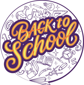 Back to School round composition