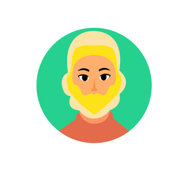 Bearded Male Avatar With Blonde Hair