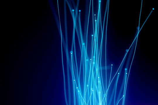 3D Electric Light Stream Waves